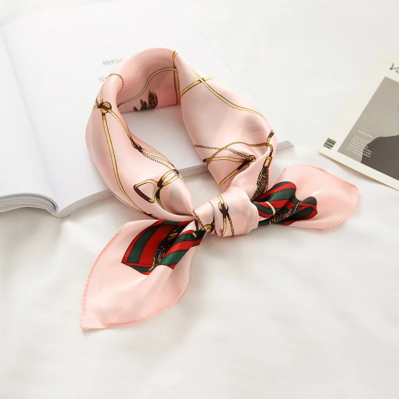 

2020 New 100% Natural Real Silk Neckerchief For Women Print Square Scarf Headscarf Bandana Hijab Foulard Scarves Pashmina Femme