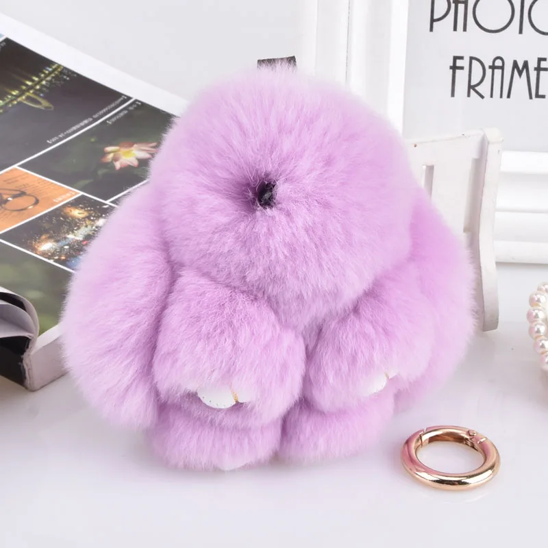 Новый камер Мгновенной Печати mini 8 см с мехом кролика брелок для ключей Meng кролик