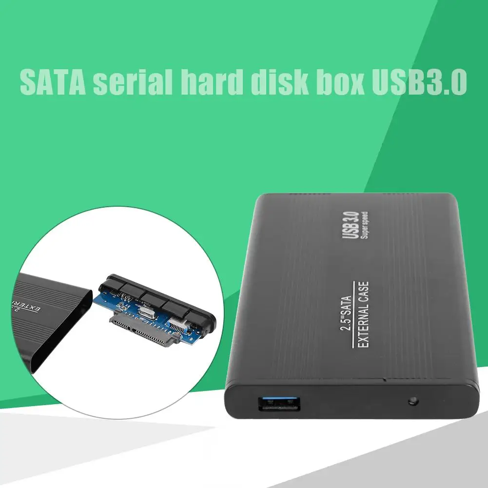 

2.5 inch SSD Hard Disk Drive Box External USB 3.0 to SATA Port Aluminum Alloy and ABS Hot Swap 3TB 6Gbps Portable HDD Case