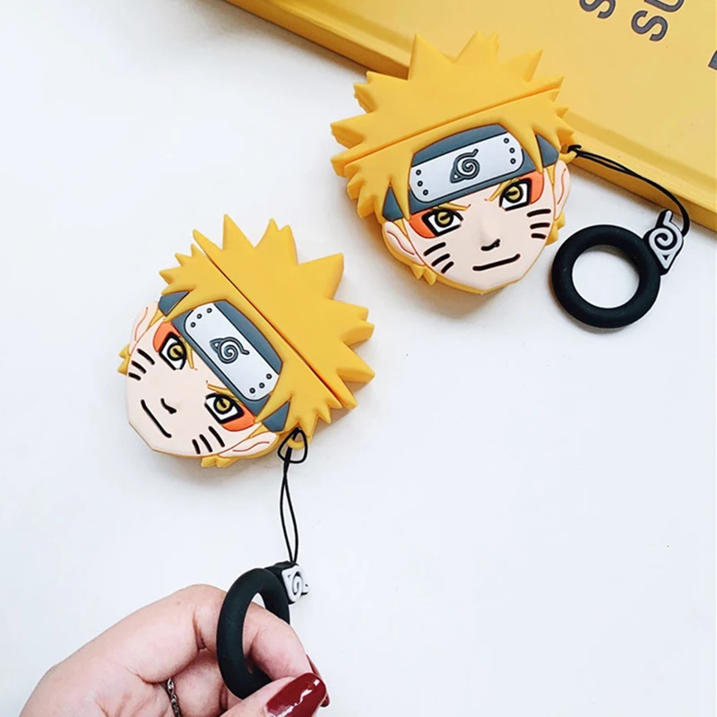 

Earphone Case For Airpods 1/2 Case 3D Cartoon Anime Naruto Headphones Cover For Apple Air Pods1/2 Case For Earpods Keyring