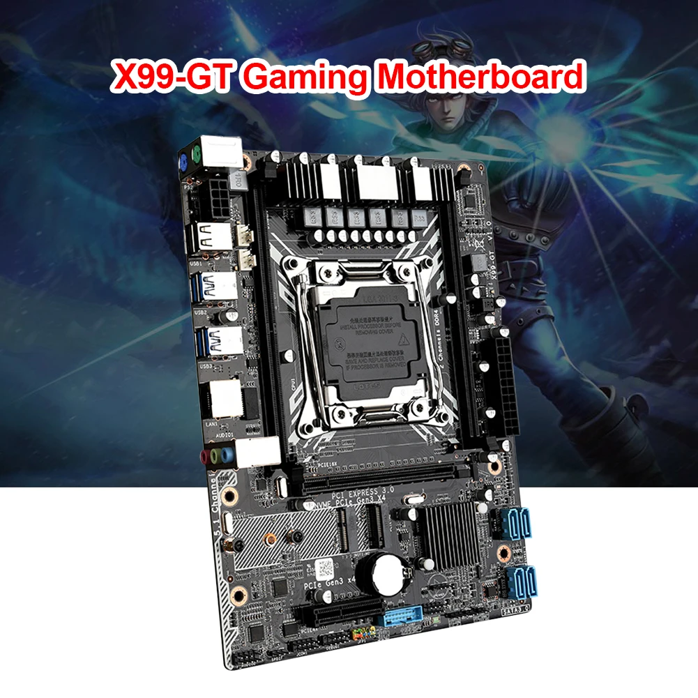 

X99 GT Motherboard Set E5 2620V3 LGA2011-3 CPU 1pcs 2400MHz DDR4 ECC REG Memory,M.2 WIFI,NVME M.2 slot SATA3