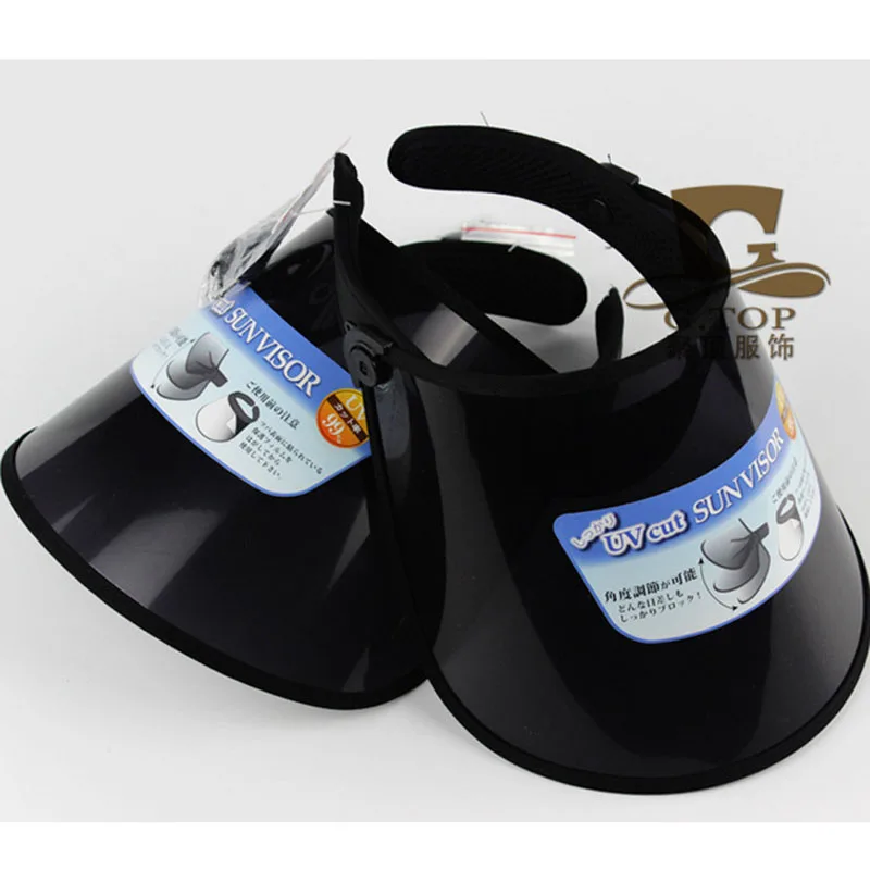 

2021 New PVC Plastic Visor Sun Hats Women's Candy Colors Casual Outdoor Caps For Cycling UV Protection Sunscreen Hats Adjustable