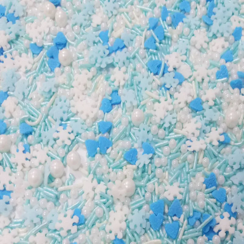Snowflake 50 г съедобная красочная полая любовь, жемчужный сахарная глазурь выпечка торта DIY разбрызгивает торт из конфет мороженое набор для выпечки с шоколадом украшения - Цвет: Snowflake