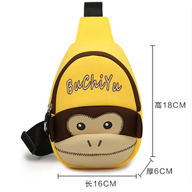 Детские Желтые сумки через плечо с рисунком в форме обезьяны для мальчиков