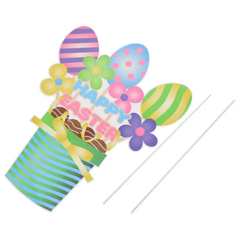 

1pc Easter Yard Sign Garden Lawn Scene DecorationEaster Sign Party Supply