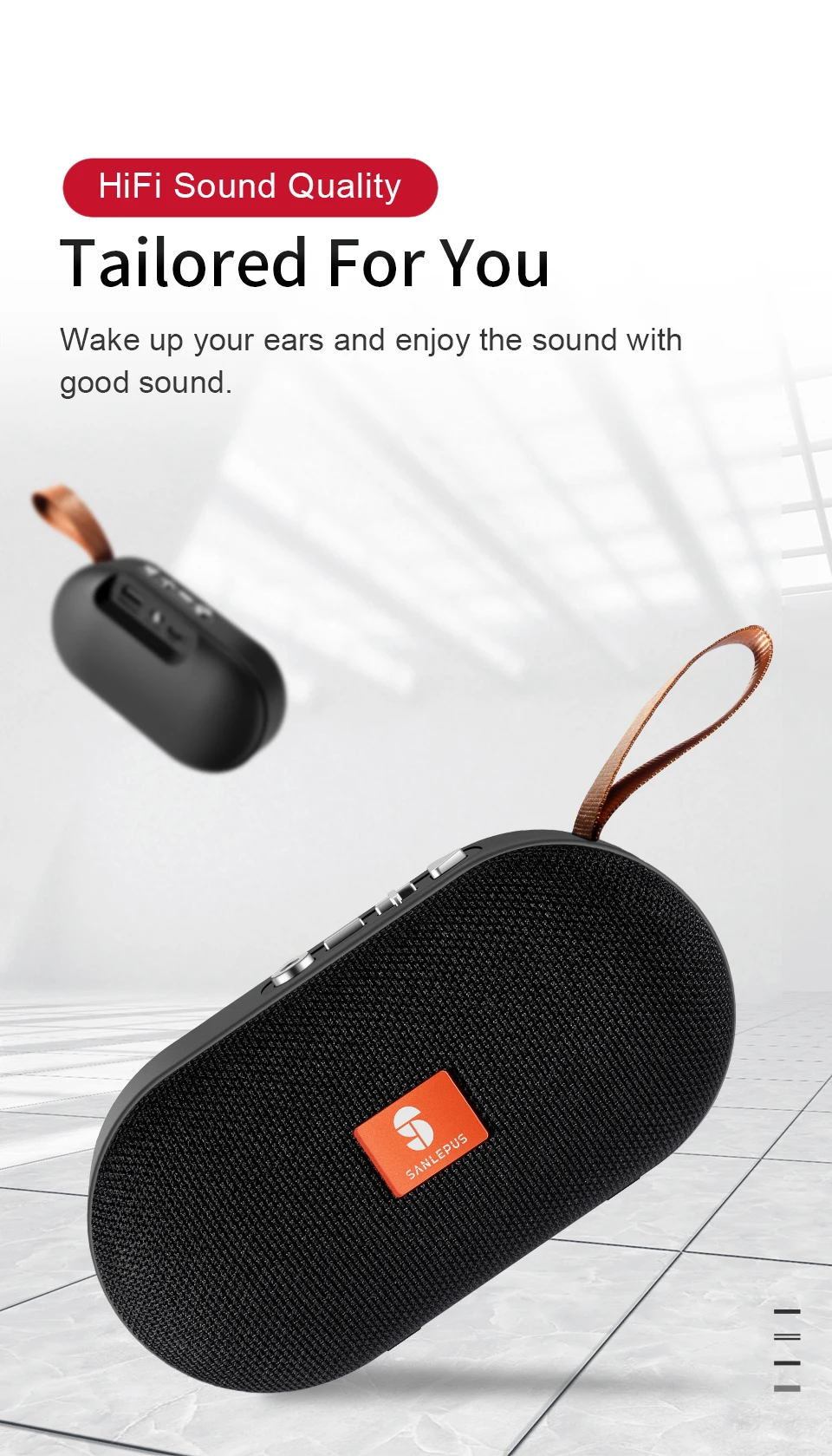 SANLEPUS Мини Bluetooth динамик портативный беспроводной динамик звуковая система 3D стерео музыка объемный Поддержка Bluetooth, TF AUX USB