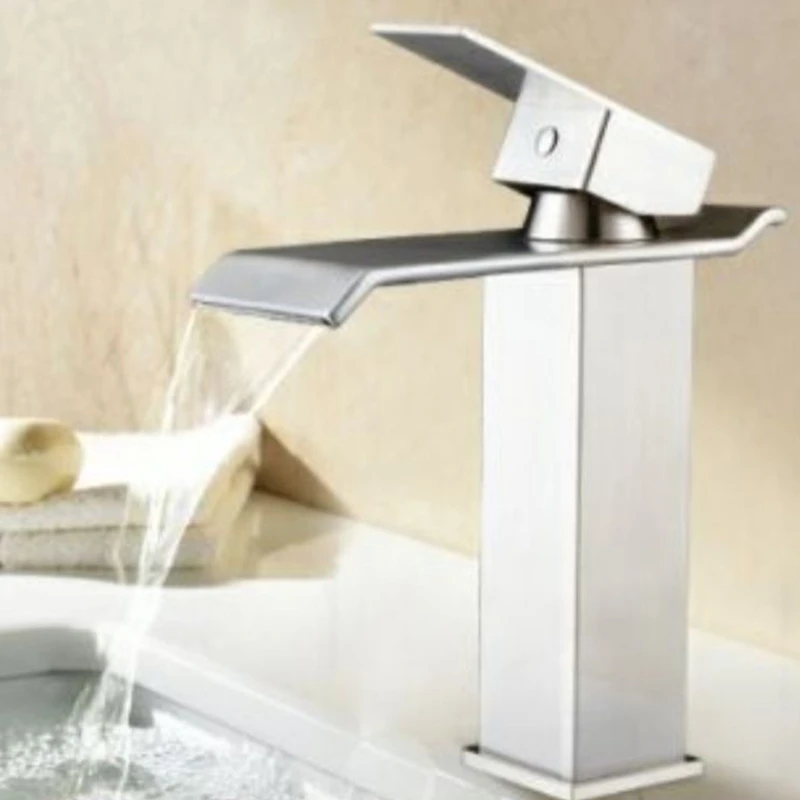 

Bathroom Hotel Shopping Mall Waterfall Faucet Vanity Vessel Sinks Mixer Tap Cold And Hot Water Tap