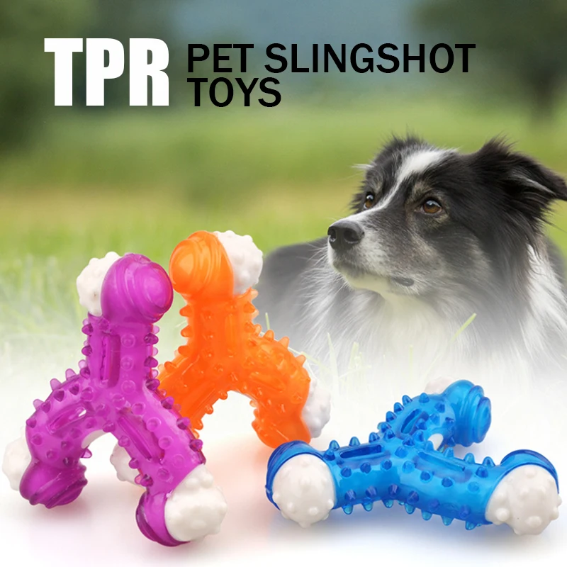 

New Rubber Material Dog Interactive Chewing Teeth Stick Cleaning Teeth Health Environmental Protection Outdoor Sports Pet Toys