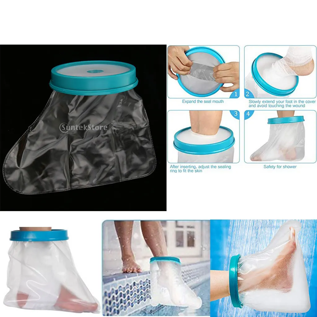 Reusable Waterproof Foot Cast Cover Wound Bandage Protector For Shower Bathroom Kids Children Patients | Красота и здоровье