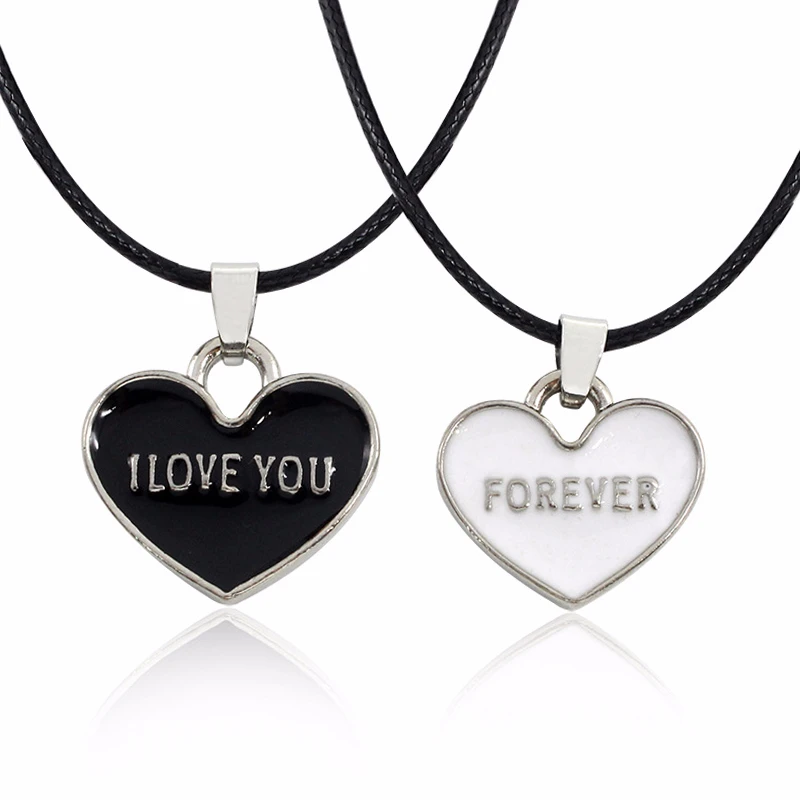 Сделай Сам милая любовь сердце ожерелья лучших друзей BFF буквы I Love You Forever