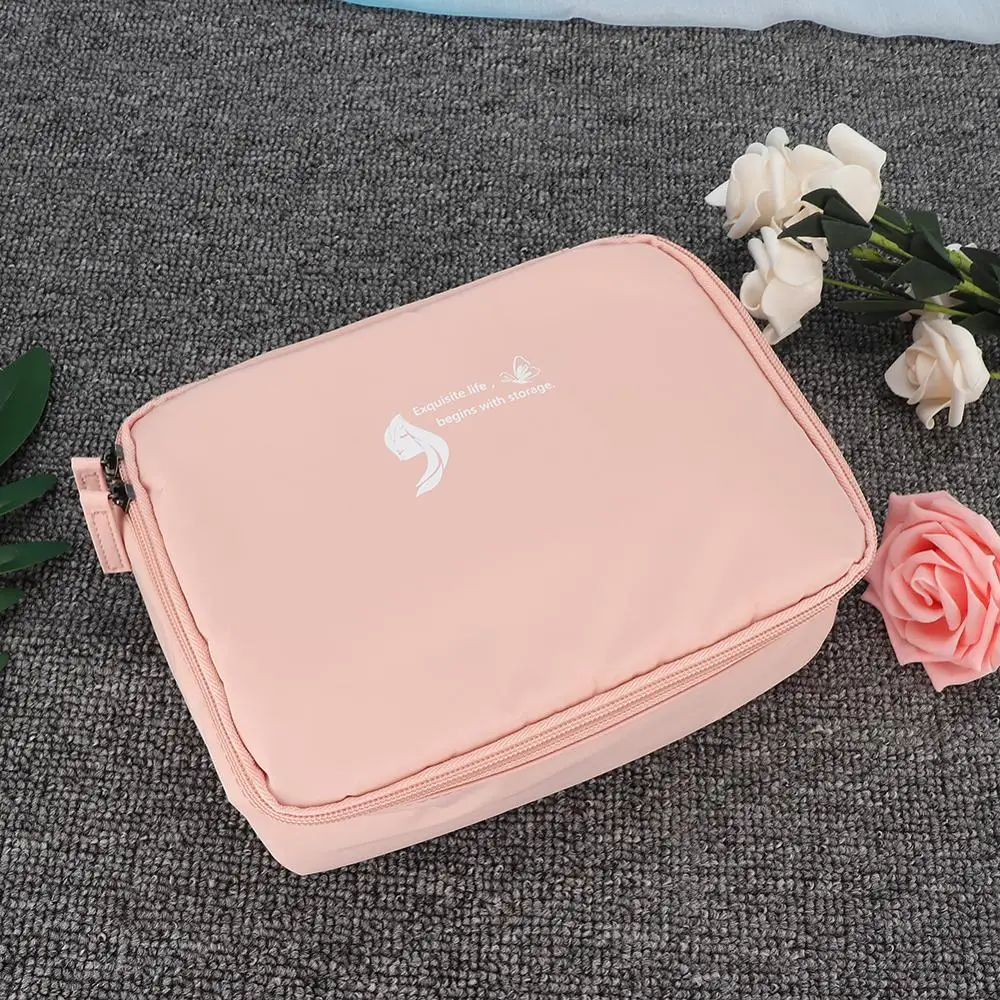 

2 Color Travel Makeup Storage Bag Waterproof Shockproof Multifunctional Wash Bag Anti-Wrinkle Large Capacity Jewelry Storage Bag