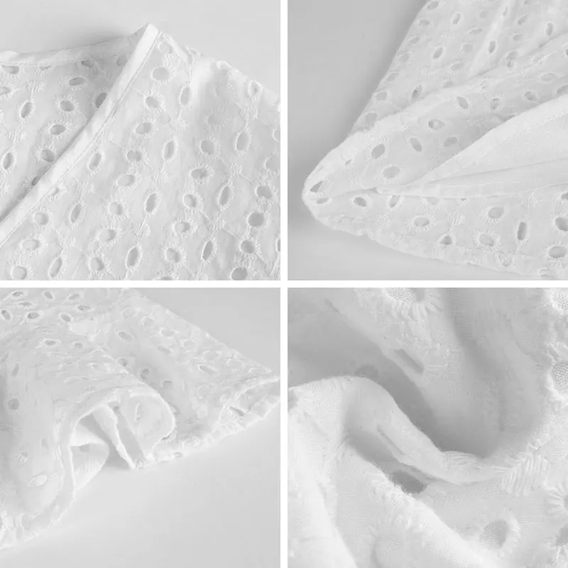 

Women's Summer Sexy Hollow Out Lace Dress Ladies Butterfly Sleeve V-neck Solid Above Knee Mini Dress 2021 New Black White