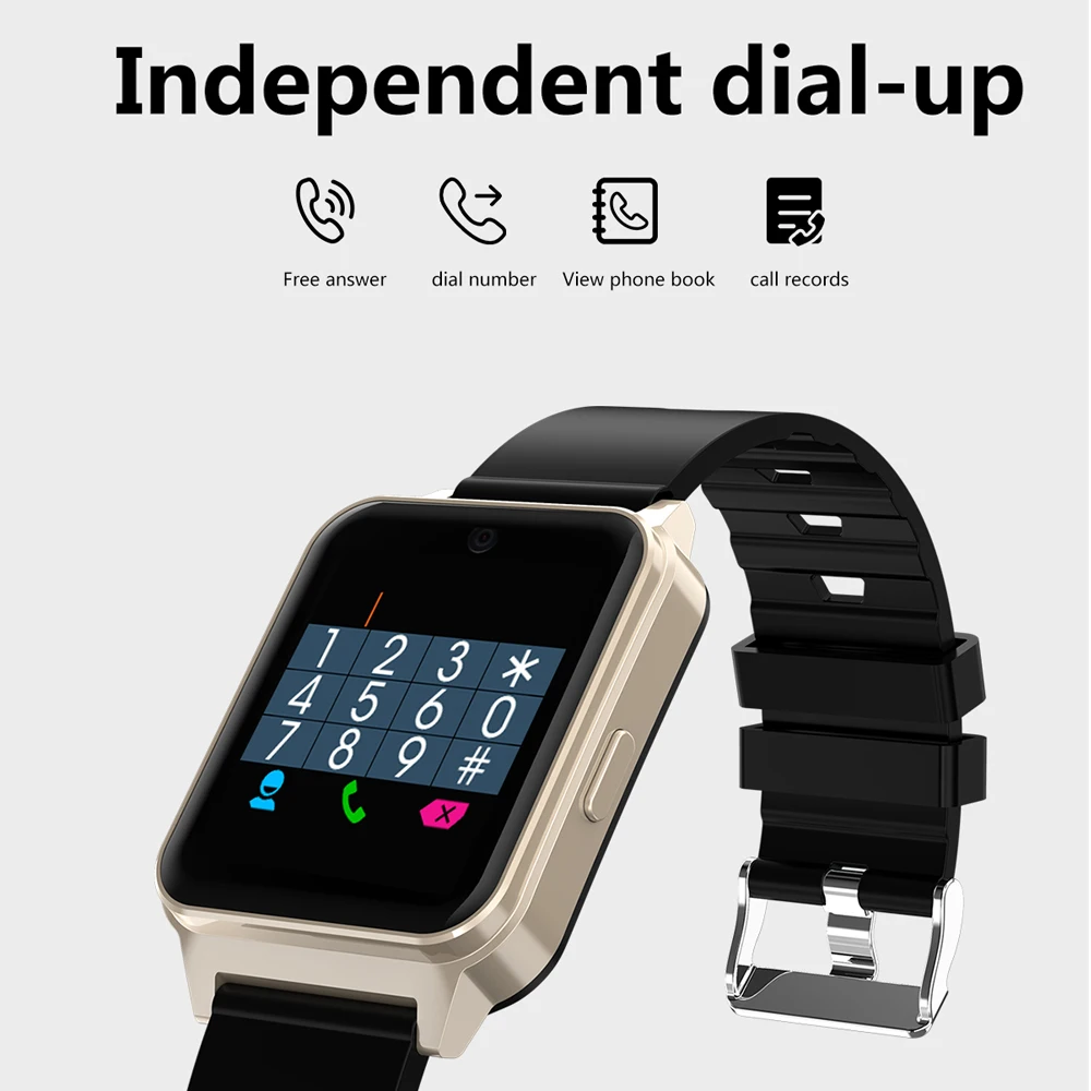 Смарт-часы Bluetooth телефон 1 54 дюймов сенсорный экран поддержка Micro SD карт sim-карт
