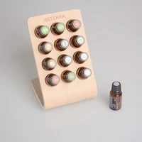 12 holes 15ml rectangle shape wooden essential oil display stand holder crafts multi purpose craft supplies organization