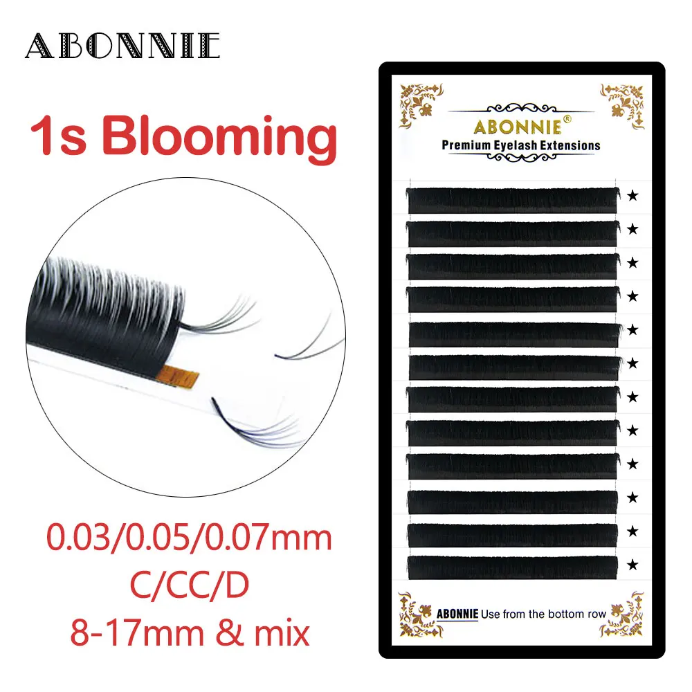 Ресницы Abonnie Easy Fan для наращивания цветущих ресниц автоматические цветущие