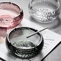 gift boyfriend home accessories glass ashtray desk smoking accessories gadgets for men ashtray with lid living room decoration