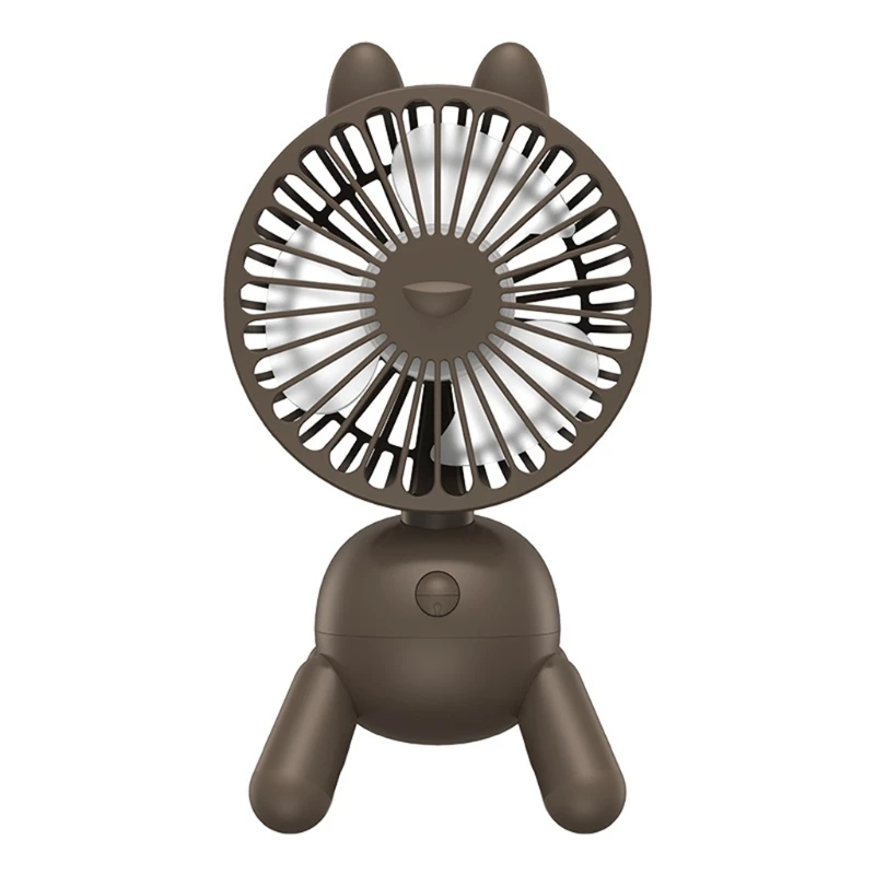 

Mini Desktop Fan Ultra-quiet Puppy-like Style Rechargeable Mini Table Fan 4 Gears 80 Degree Rotatable for Room Camp