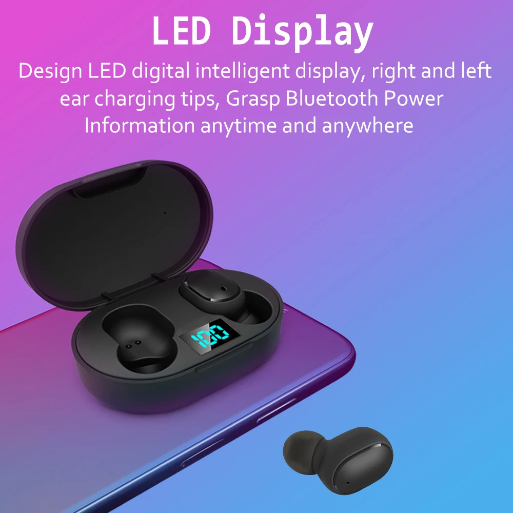 E6S наушники-вкладыши TWS с крутые беспроводные наушники Bluetooth 5 0 двойные спортивные