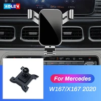 car mobile phone holder gravity stand for mercedes benz w167 gle 2020 x167 gls 2020 car gps air vent mount gravity mount bracket