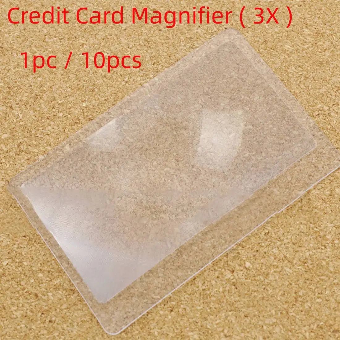 

8*5.5*0.04cm 1pc/ 10pcs 3X Magnifier Magnification Magnifying Fresnel Lens Pocket Credit Card Size Transparent Magnifying Glass