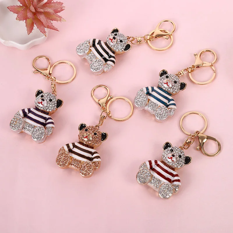 

Diamond Bear Alloy Keychain Cute Accessories Creative Pendant Key Pendant Keychain Charms Keychains for Backpacks Key Box