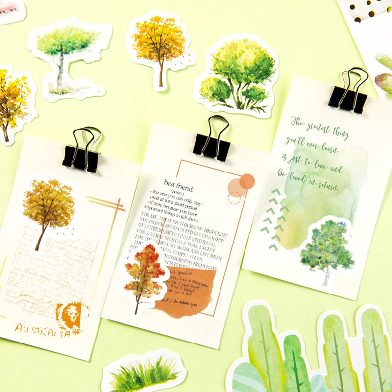 40 шт./кор. норвежский лес этикетка милый дневник ручной работы клей Бумага