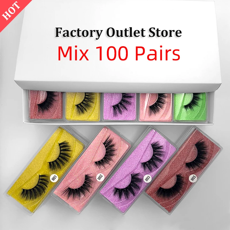 

3D eyelashes Wholesale lashes 10/20pcs Mink Lashes Natural with lash boxes In Bulk faux cils Eyelash Extension Supplies lashes