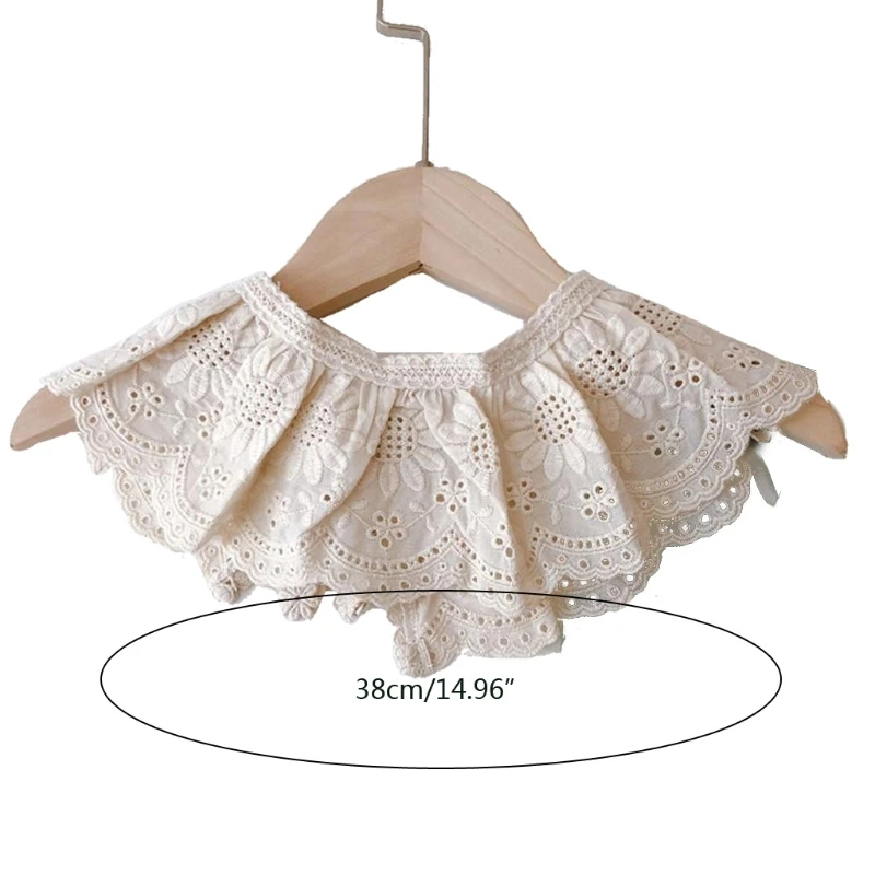 

Kids Lace Floral Bib Hollow Out False Collar Girls Clothes Accessiory Baby Shawl