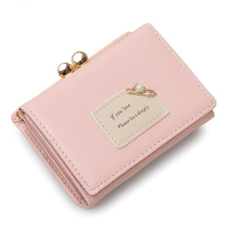 Женские маленькие кошельки тройного сложения женский короткий кошелек карман