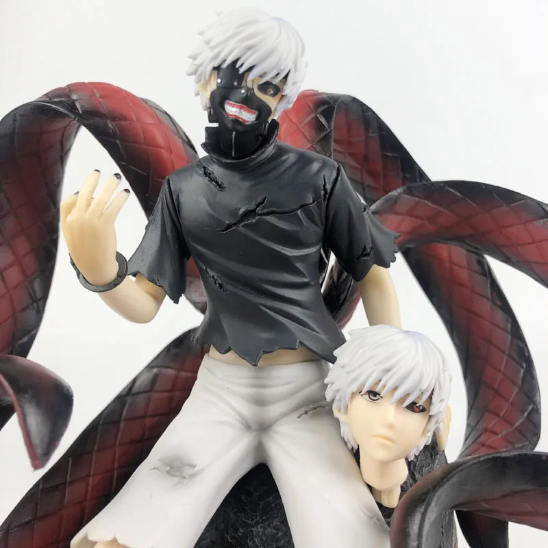 2 головки Аниме Tokyo Ghoul сидеть для косплея канеки кэна фигурка из ПВХ Deluxe большой