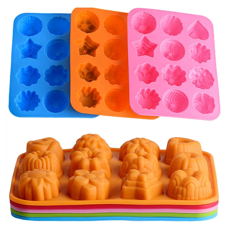 

Kitchen Tools 1pcs Cake Baking Mould Flower Shaped Silicone Mould DIY Handmade Candle Soap Moulds Mold Cake Baking Soap Molds