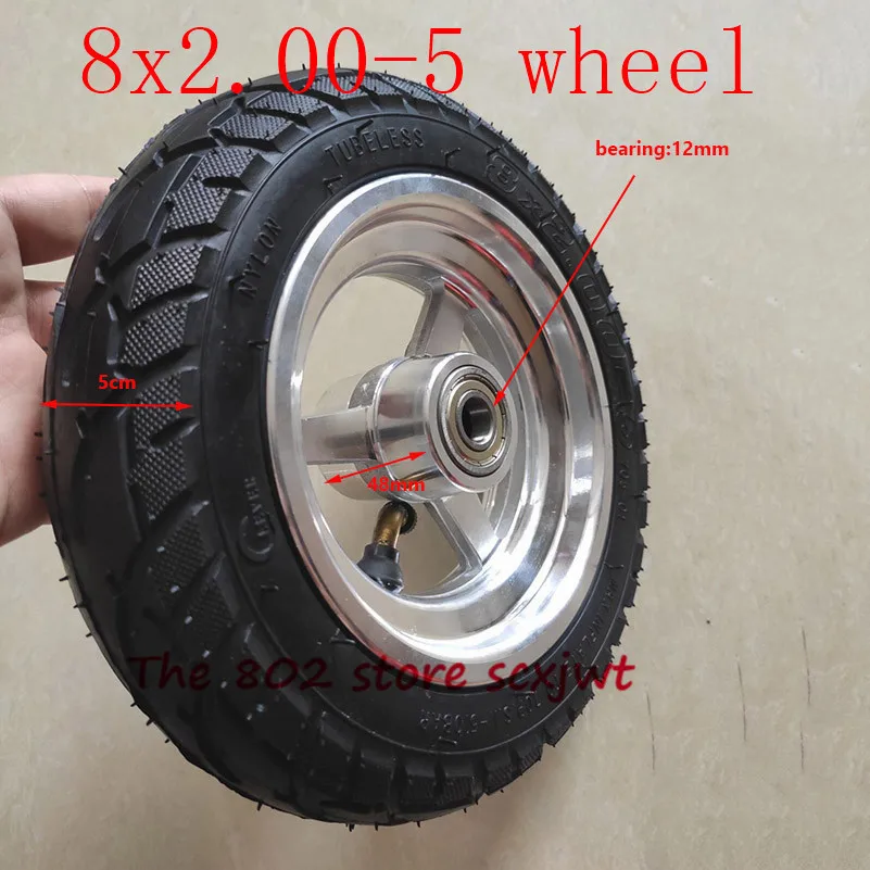 Размер 8x2.00-5 бескамерные колесные шины DIY 8*2 00-5 вакуумное колесо со ступицей из