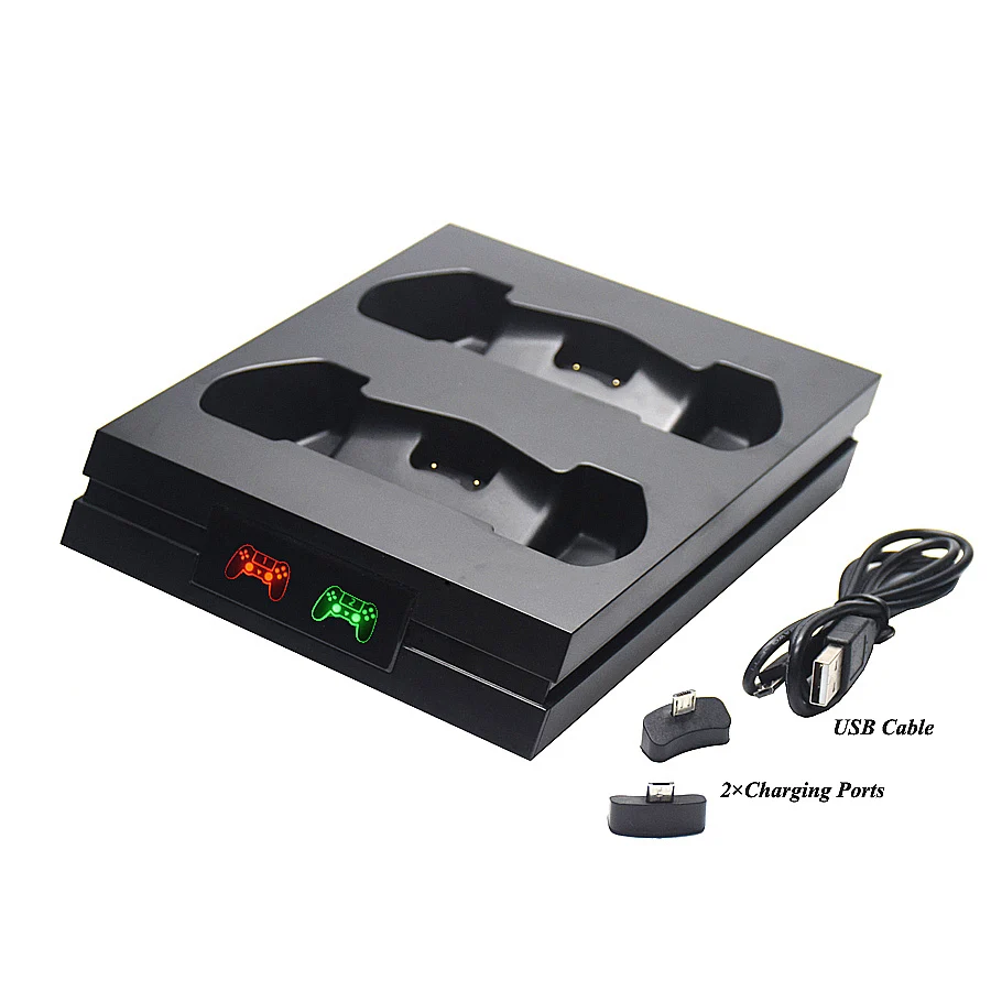 Черный PS4 Pro тонкий контроллер PS4 PS 4 аксессуары зарядное устройство для геймпада беспроводной джойстик зарядная док-станция для sony Dualshock 4 - Цвет: Черный