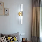 Современный Металлический Трубчатый светодиодный светильник, настенный светильник для спальни, фойе, санузла, гостиной, ванной комнаты