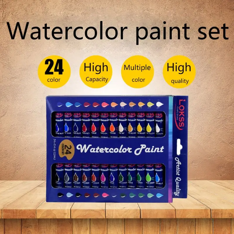 

24 Color Set of Art Oil Paint in Large 12mL Tubes Rich Vivid Colors for Artists Students Beginners Art Supplies