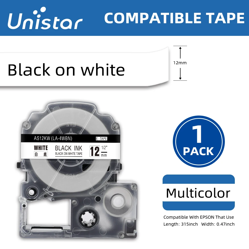 Юнистар многоцветный SS12KW LC 4WBN9 Epson совместимый/KingJim кассеты ярлыка SS9KW SS18KW SC12YW SC12RW