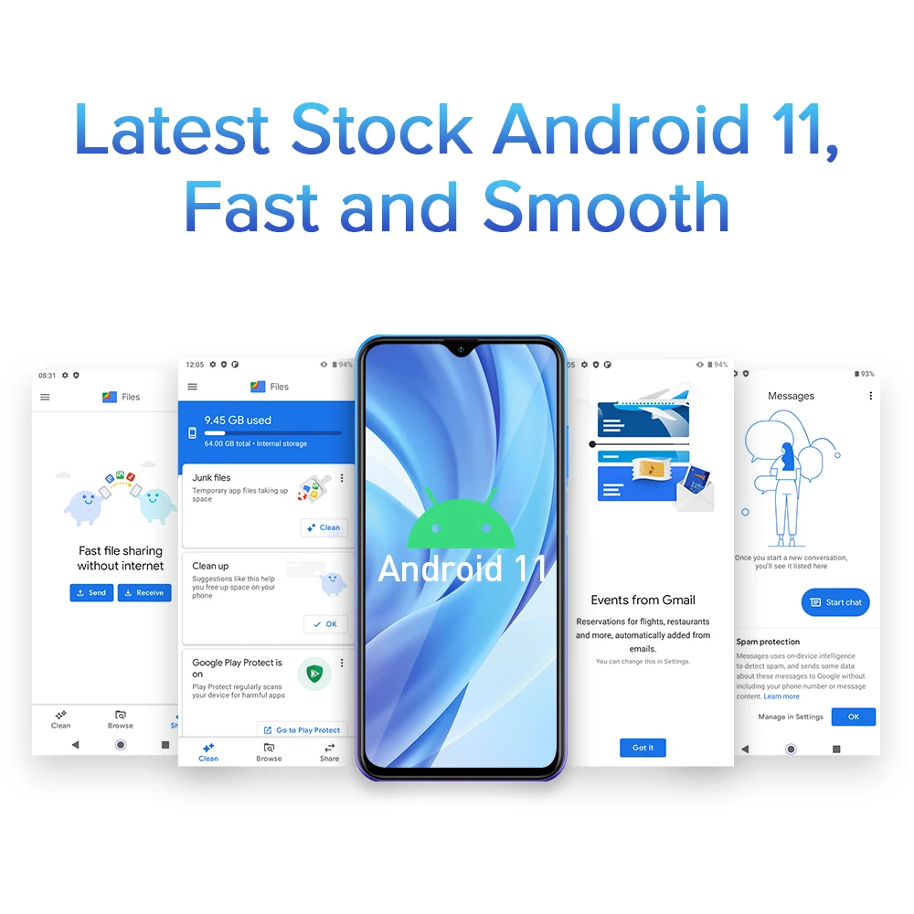 Смартфон Ulefone Note 12P 7700 мАч Android 11 4 Гб + 64 ГБ 6 82 дюйма 4G Восьмиядерный камера 13 МП |