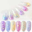 Блестки для ногтей, голографическая лампа цветов, художественное оформление ногтей цветов, меняющие цвет, дизайн хромированный пигмент для маникюра, аксессуары