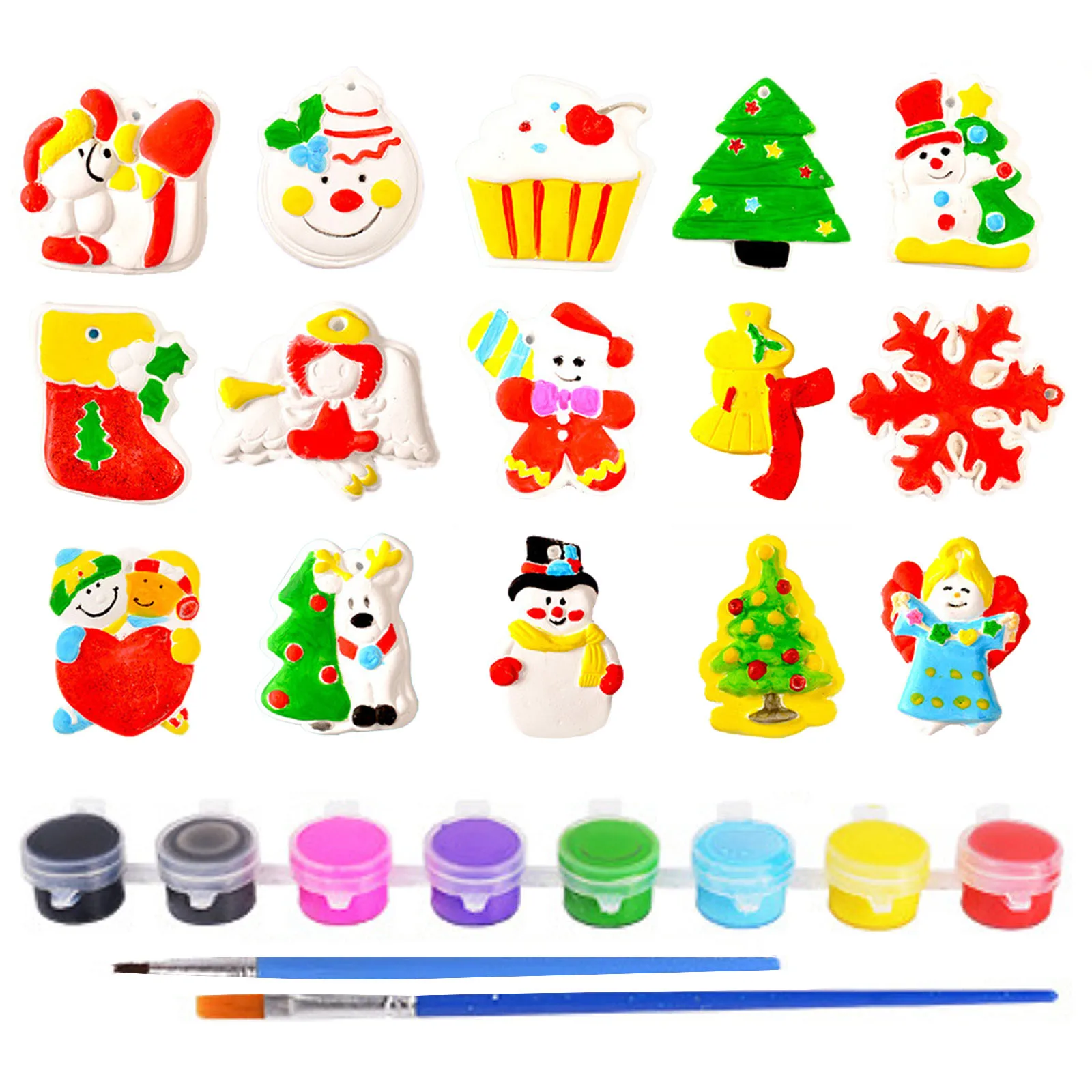 Штукатурка Краска ing Kit краска свои собственные фигурки 15 шт. с 8 Pots краски и 2 шт