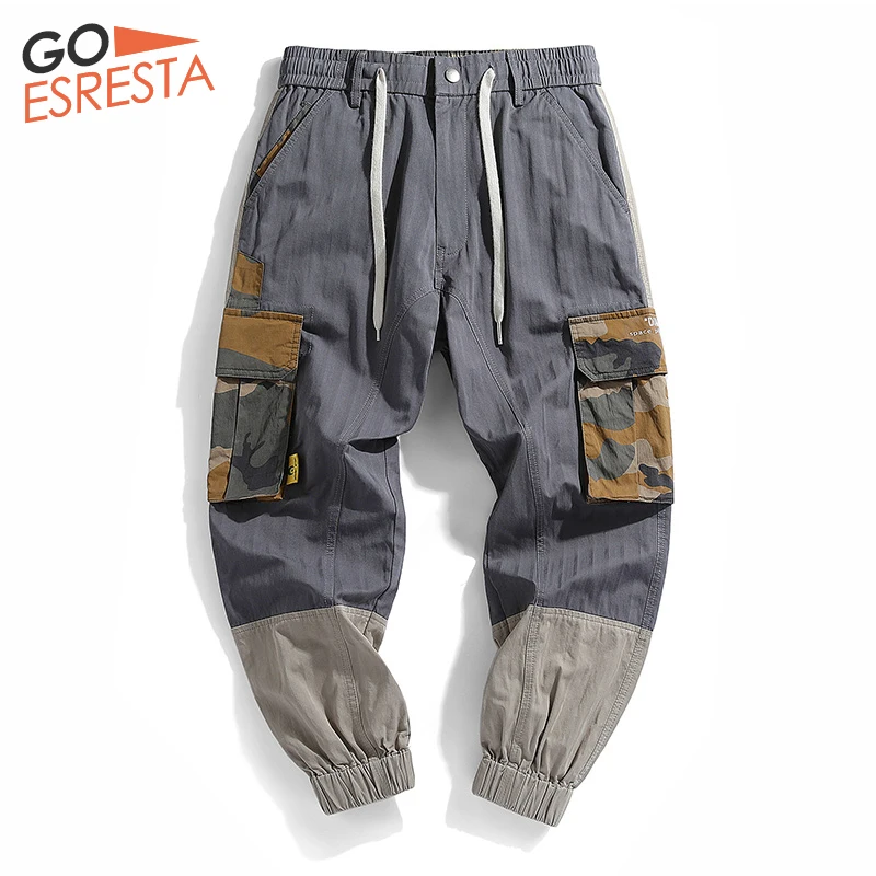Брюки-карго мужские камуфляжные с карманами в стиле хип-хоп | Мужская одежда