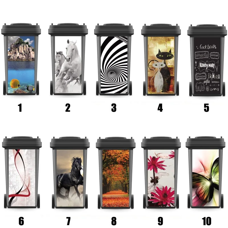 Популярная на заказ оптовая продажа Наклейка мусорную корзину стену кухонный