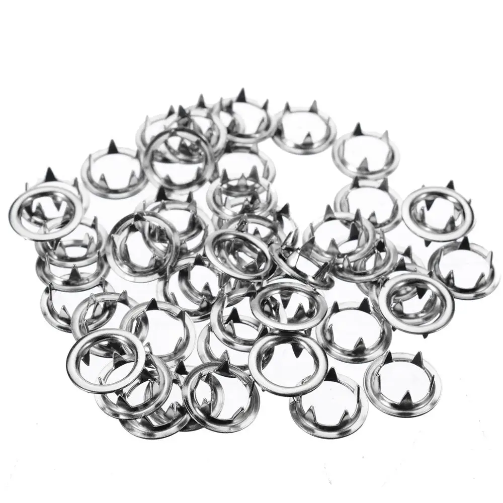 100 шт. 9 5 мм металлический штырь кольца кнопки пресс шпильки крепеж + плоскогубцы