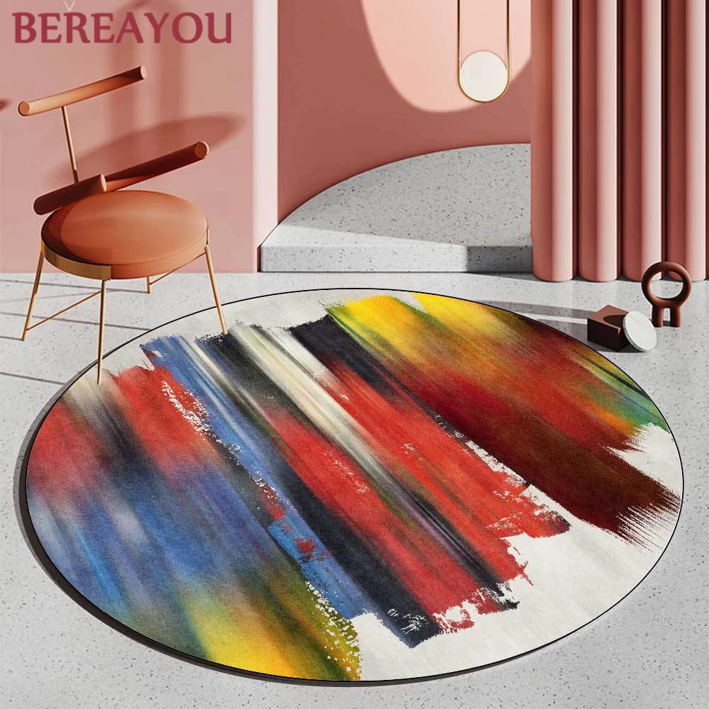 Скандинавские ковры круглый ковер для гостиной напольный коврик нескользящий