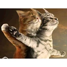 Набор для рисования по номерам на холсте пара котов, 40x50 см