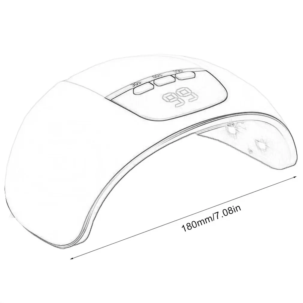 

Nail Phototherapy Machine 15LED 45W Intelligent Induction Led Uv Nail Lamp Fast Roasting Dry Nail Polish Glue Nail Baking