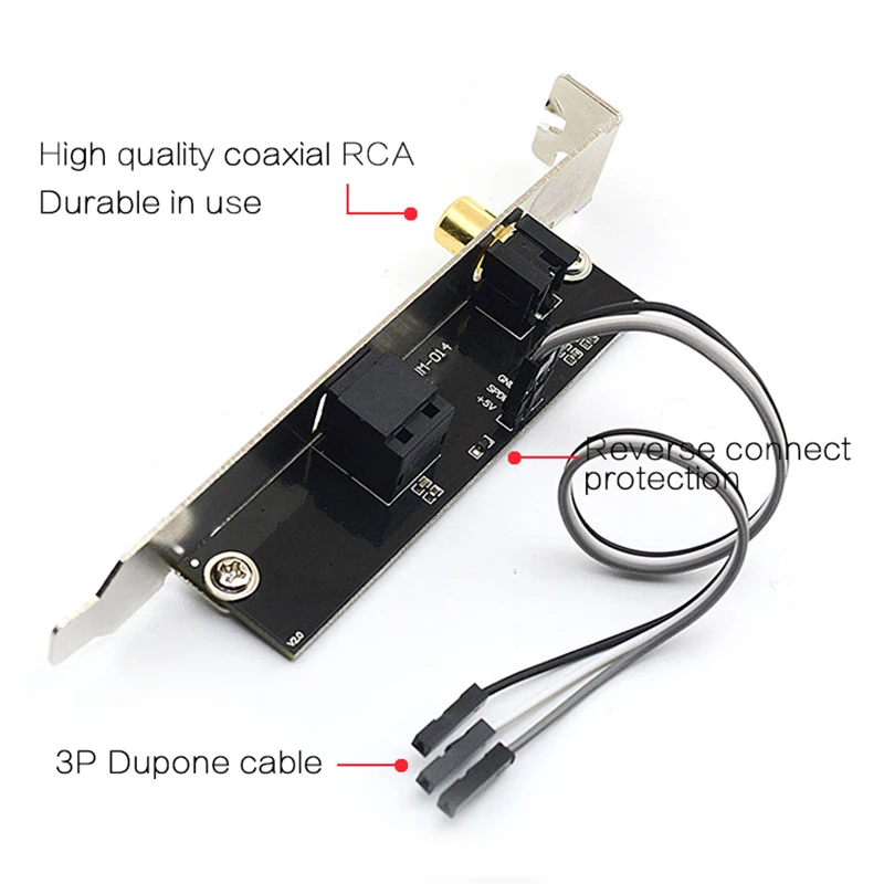 24BIT192KHz SPDIF дочка карта оптоволоконная Коаксиальная цифровая звуковая дефлектор