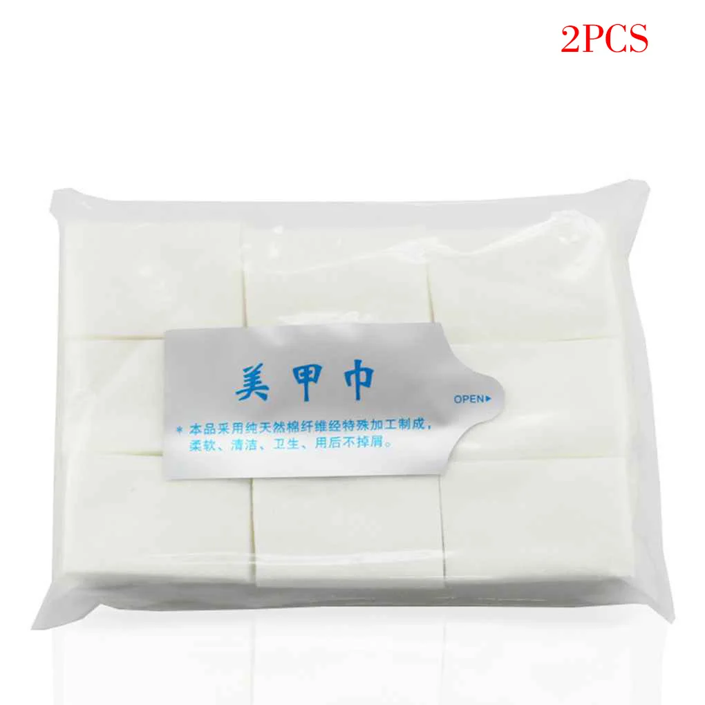

2 Pieces Disposable Wipes Nail Polish Acrylic Gel Remover Towel Paper Cotton Pads Salon Nail Art Cleaner Tools