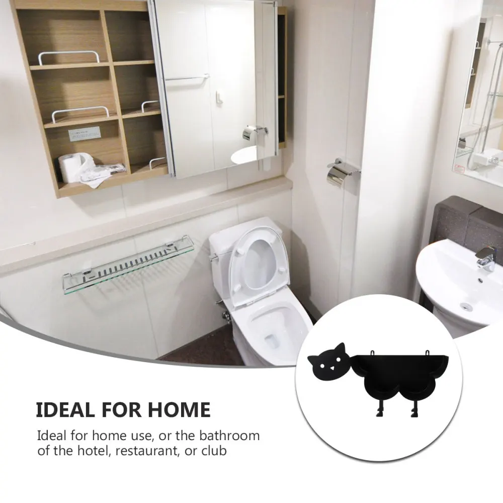 

Cartoon Design Roll Paper Holder Vertical Tissue Rack Organizer