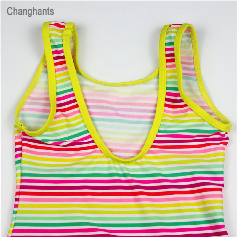 Новая модель Цельный купальник для девочек от 2 до 8 лет детский на бретельках с