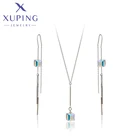 Xuping Ювелирный Комплект, хит продаж, Ювелирный Комплект с кристаллами, ожерелье и серьги-подвески для женщин вечерние 60182